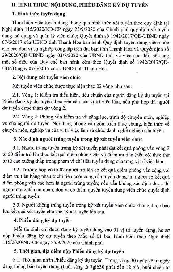 TTYT huyện Lang Chánh, Thanh Hóa tuyển dụng viên chức năm 2020