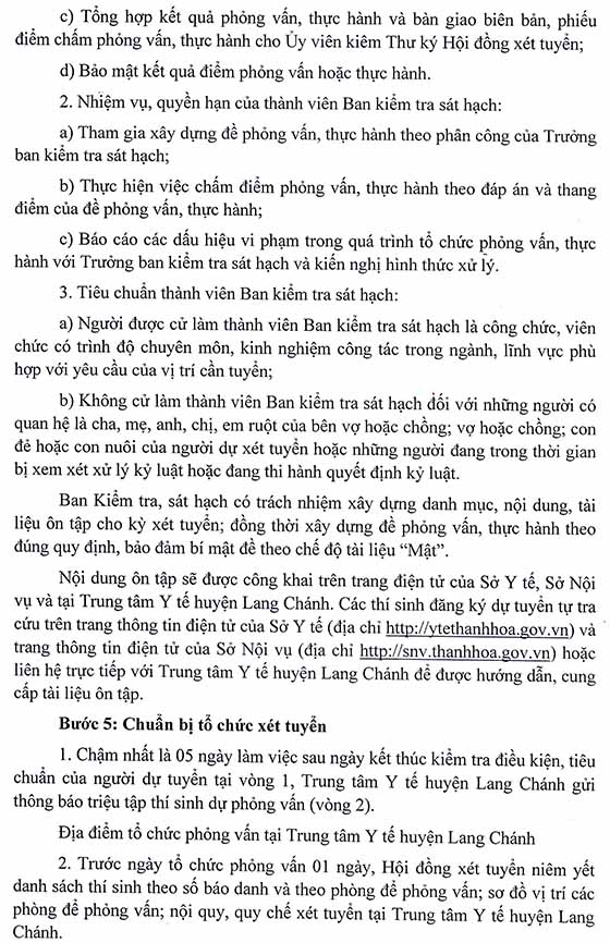 TTYT huyện Lang Chánh, Thanh Hóa tuyển dụng viên chức năm 2020
