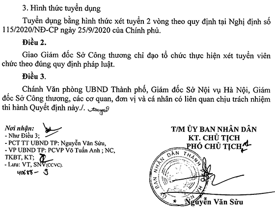 UBND TP. Hà Nội tuyển dụng viên chức làm việc tại TT Khuyến nông và Tư vấn phát triển công nghiệp năm 2020