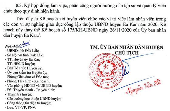 UBND huyện Ea Kar, Đắk Lắk tuyển dụng viên chức giáo dục năm 2020