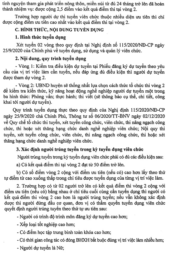 UBND huyện Phú Xuyên, TP. Hà Nội tuyển dụng giáo viên và nhân viên trường học năm 2020