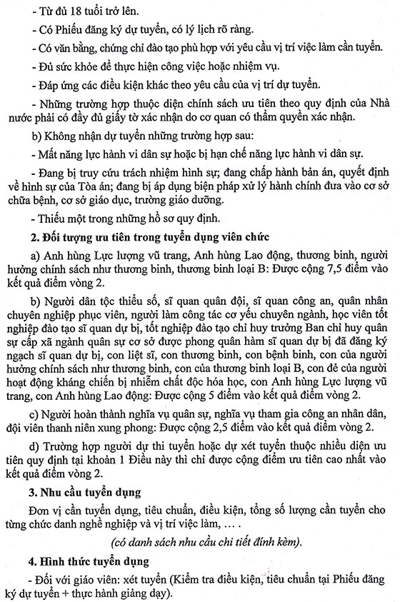 UBND huyện Thống Nhất, Đồng Nai tuyển dụng giáo viên và nhân viên trường học đợt 3 năm 2020