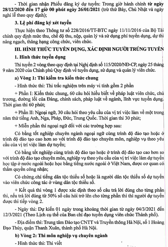 UBND quận Hà Đông, TP.Hà Nội tuyển dụng giáo viên năm 2020