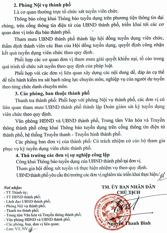UBND thành phố Thái Nguyên tuyển dụng viên chức đơn vị sự nghiệp công lập năm 2020