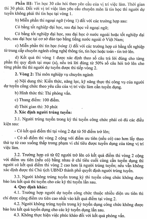 UBND thành phố Thái Nguyên tuyển dụng công chức năm 2020
