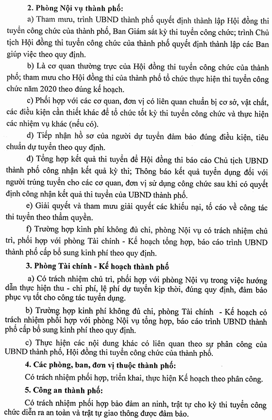 UBND thành phố Thái Nguyên tuyển dụng công chức năm 2020