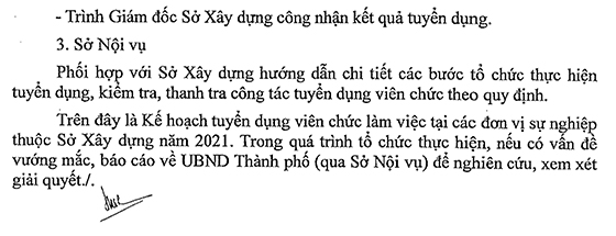 Sở Xây dựng TP. Hà Nội tuyển dụng viên chức năm 2021