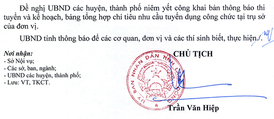 UBND tỉnh Lâm Đồng tuyển dụng công chức cấp tỉnh, huyện năm 2020