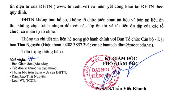 Đại học Thái Nguyên tuyển dụng viên chức năm 2021