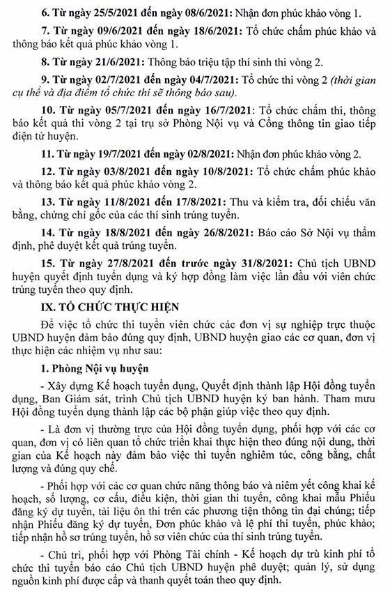 UBND huyện Yên Lạc, Vĩnh Phúc tuyển dụng viên chức các đơn vị sự nghiệp năm 2021