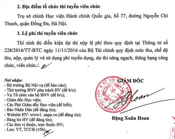 Học viện Hành chính Quốc gia tuyển dụng viên chức năm 2021