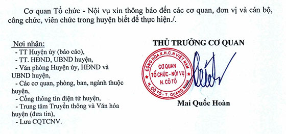 Cơ quan Tổ chức - Nội vụ huyện Cô Tô, Quảng Ninh tuyển dụng Phó Hiệu trưởng các trường học năm 2021