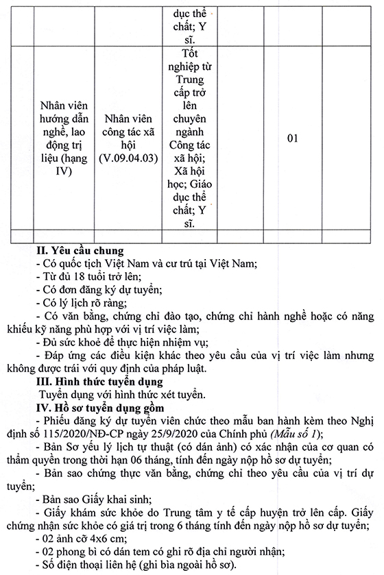 TT Công tác xã hội - Sở LĐ-TB&XH tỉnh Long An tuyển dụng viên chức năm 2021