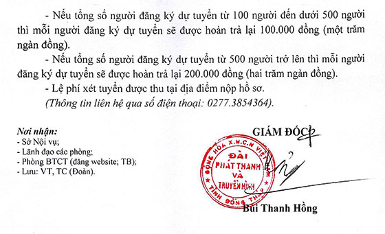 Đài Phát thanh và Truyền hình Đồng Tháp tuyển dụng viên chức năm 2021