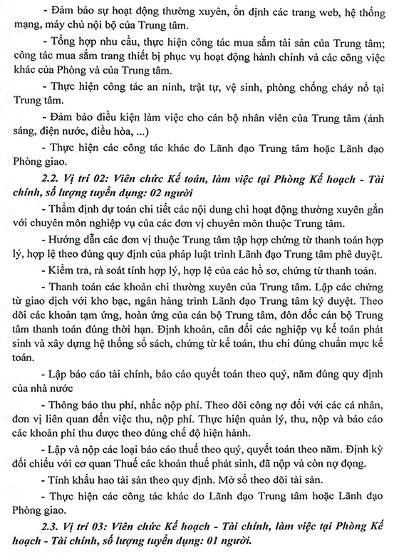 Trung tâm Chứng thực điện tử quốc gia tuyển dụng viên chức năm 2021
