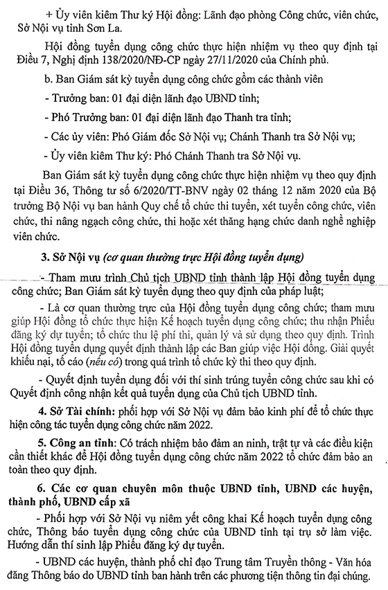 UBND tỉnh Sơn La tuyển dụng công chức cấp tỉnh, huyện, thành phố năm 2022