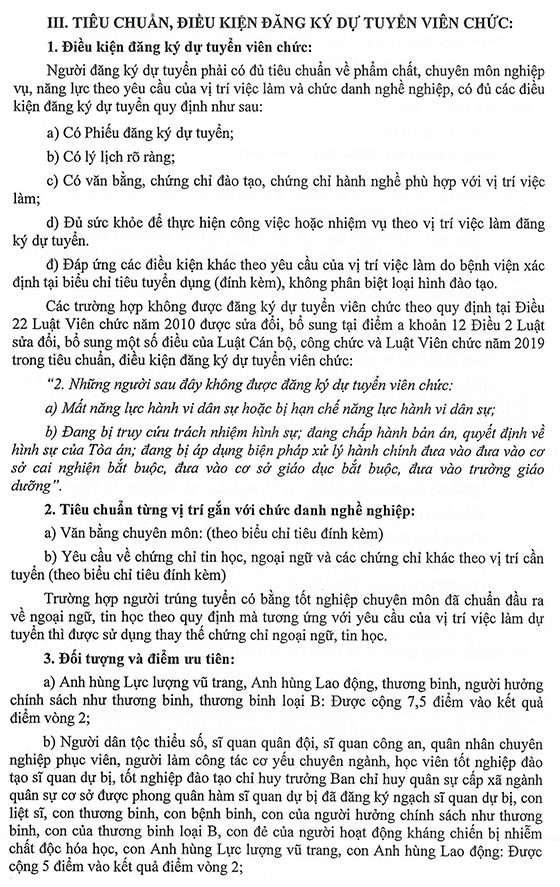 Trung tâm Y tế Quận 11, TP. Hồ Chí Minh tuyển viên chức năm 2022